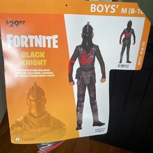 Boys' Black Knight Costume - Black and Red